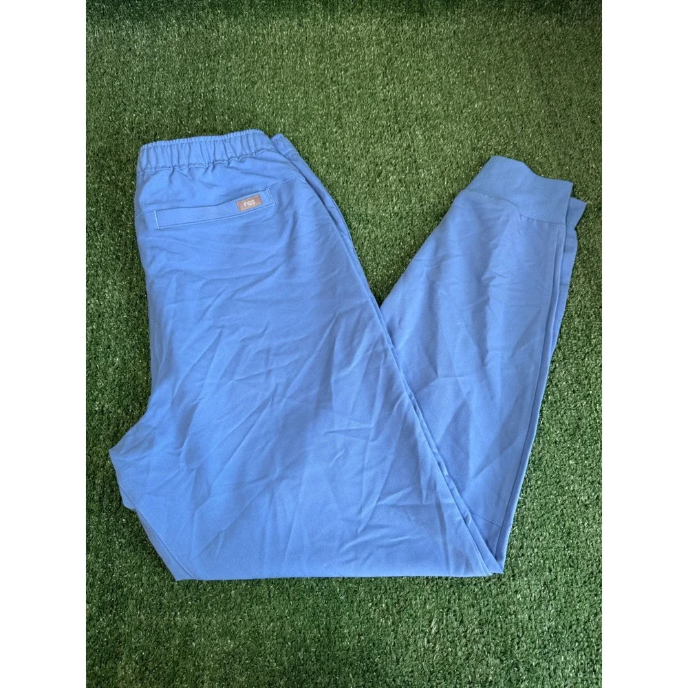 FIGS Tansen Jogger Scrub Pants Mens Medium Tall MT Ceil Blue NEW
